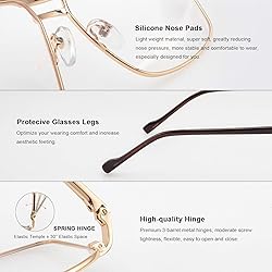 RB.Pilot Reading Glasses for Men Square Double