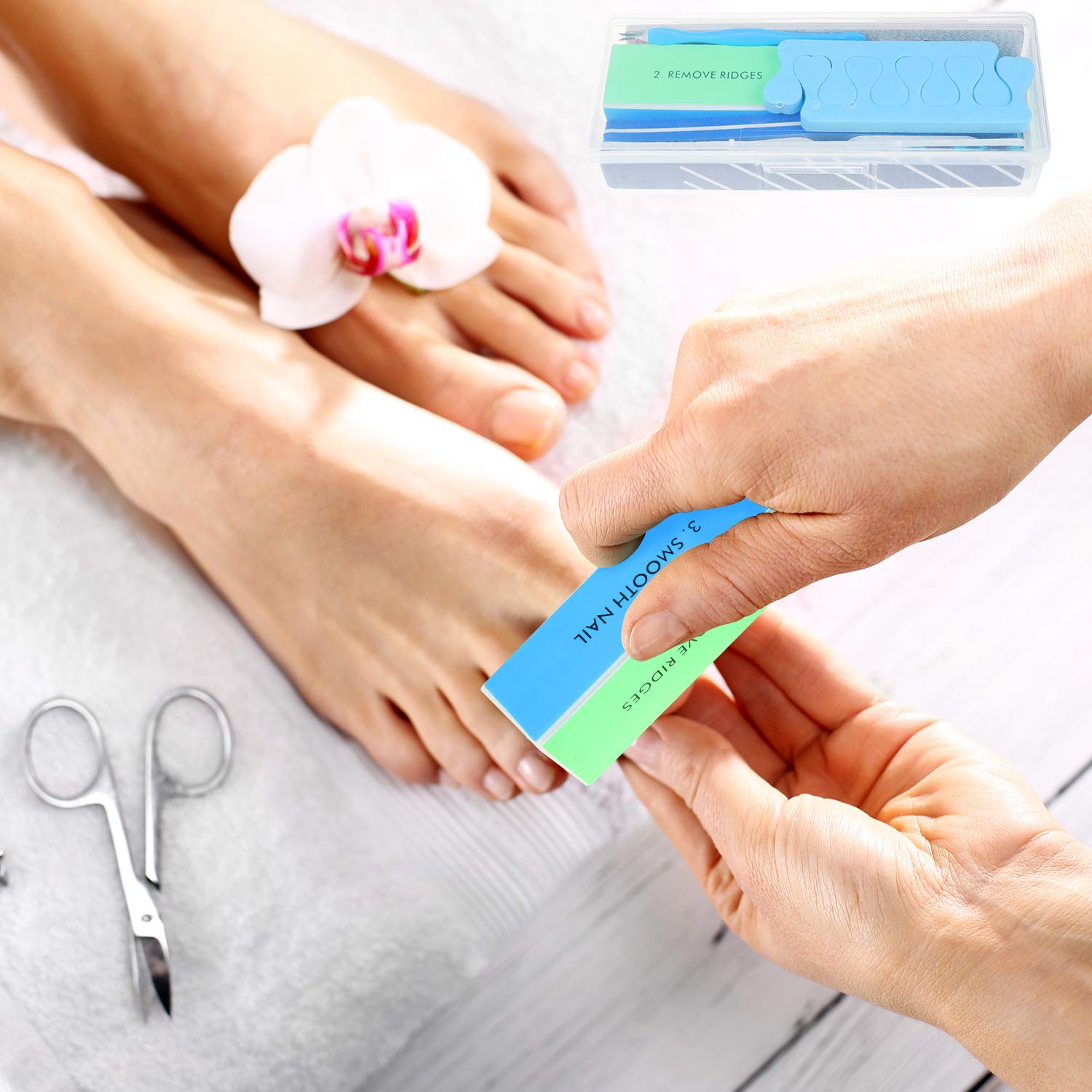 EAONE 22 in 1 Nail Files and Buffers Set Professional Manicure Pedicure Tools Kit Nail Art Tool with Nail Files and Buffers Cuticle Nipper Cuticle Pusher Nail Cutter for Women Men Hand and Foot Care : Beauty