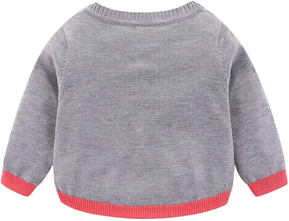 LittleSpring Baby Toddler Boys Girls Rainbow Cardigan Knitted Sweater: Clothing