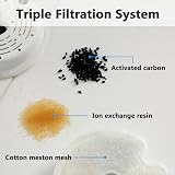PewinGo Cat Water Fountain Filters 4 Pack Triple Filtration Compatible view 4