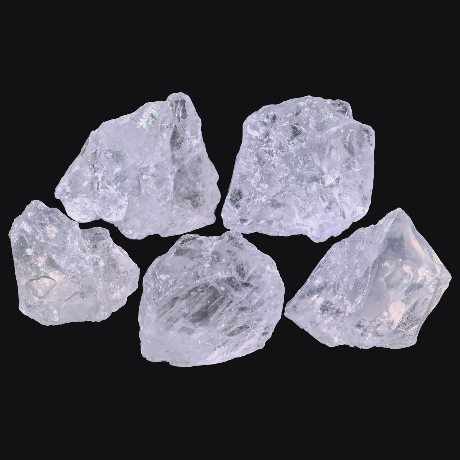 Nvzi Raw Clear Quartz Crystals Bulk, Real Gemstones and Crystals, Rocks and Minerals, Healing Crystals, Quartz Crystals and Healing Stones, Cuarzos Originales De Energia Y Piedras(454G)
