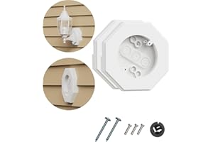 CIXIAOR Siding Mounting Block, 8141 White Outdoor Light Mounting Kit with Built-in Electrical Box, Vinyl Siding Block for 1/2 inch Double, 2 Pack