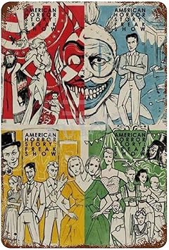 Amazon Co Jp アメリカンホラーストーリーアポカリプスフリークショーイラストさびた錫のサインヴィンテージアルミニウムプラークアートポスター装飾面白い鉄の絵の個性安全標識警告バースクールカフェガレージの寝室に適しています Diy 工具 ガーデン