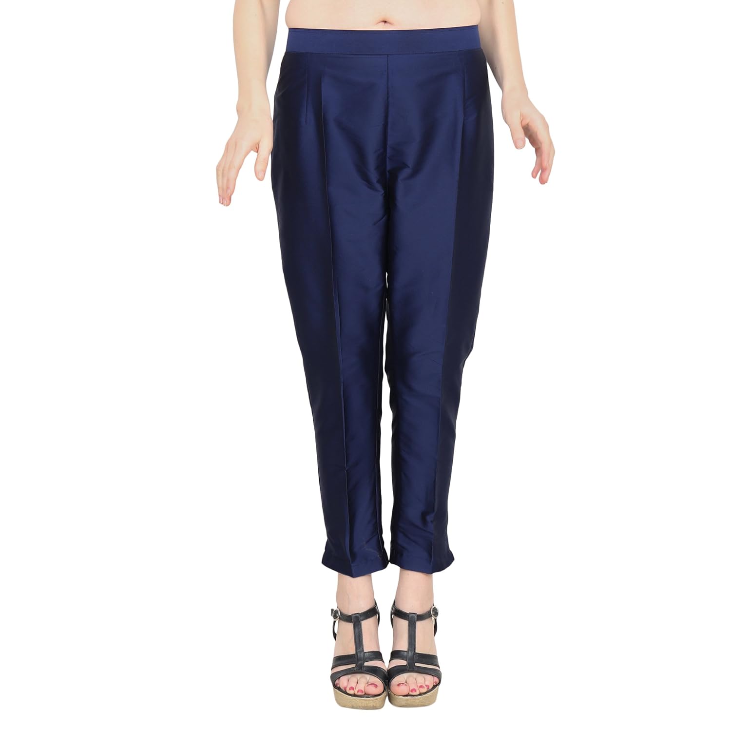 jenee ventures fashionable cropped taffeta pants for women (9 colors s-3xl)