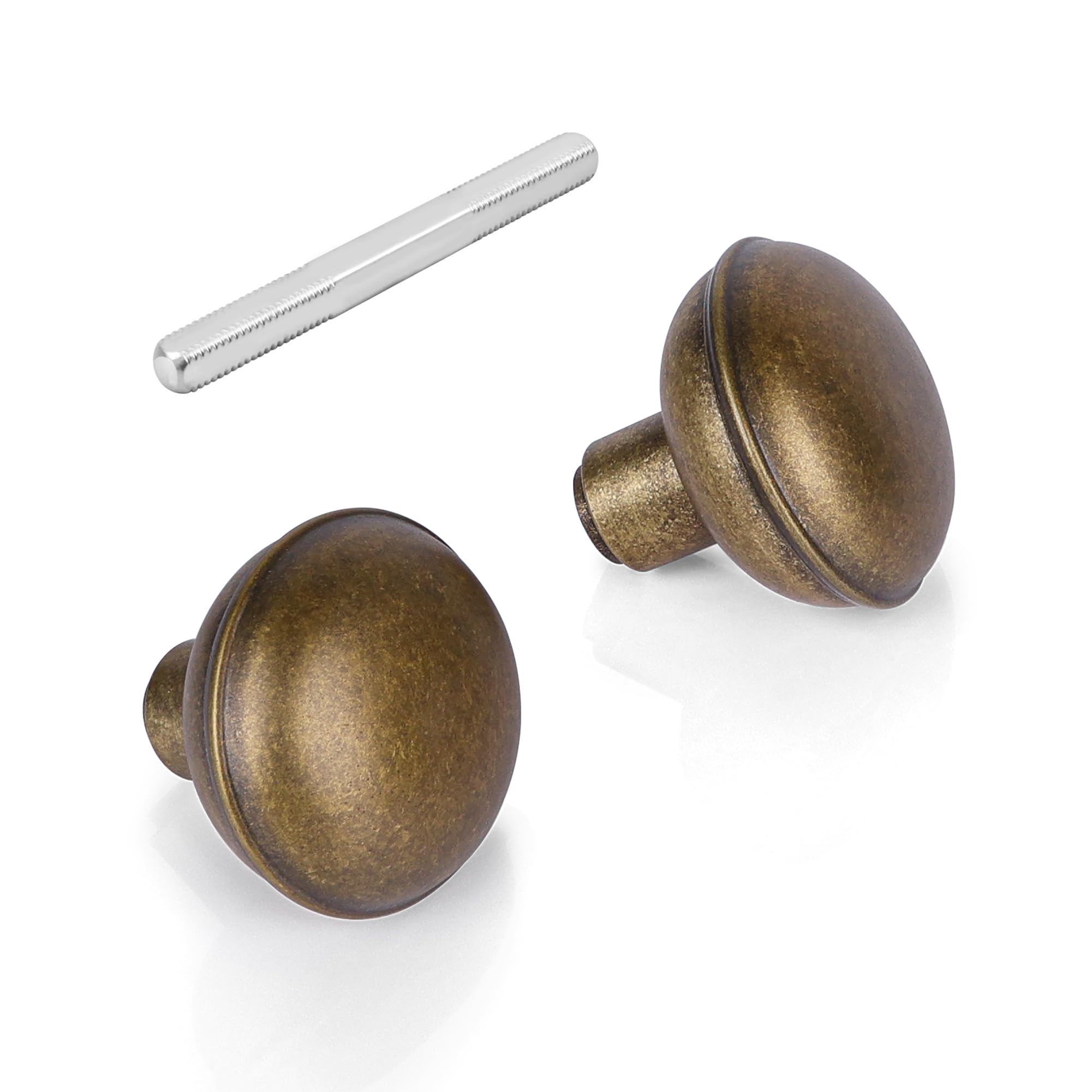 Photo 1 of 1 Pack Vintage Antique Brass Door Knob Set with Spindle, Vintage Old Style Door Knobs Replacement Set for Mortise Lock Interior Doors