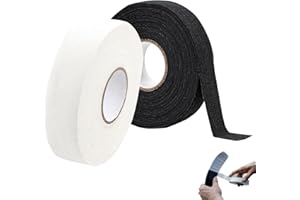 LxcshLjx 2 Rolls Hockey Tape, 25 mm x 25 m Ice Hockey Stick Tape, Multipurpose Cloth Tape, Grip Handle Tape for Lacrosse, Bas