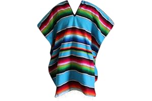 Del Mex Mexican Serape Adult Poncho