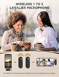 maxtopfit Wireless Lavalier Microphones for iPhone