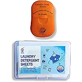 Travel Laundry Detergent Sheets Bundle – 50 Count Hand Wash + 30 Count Machine Wash Laundry Detergent Sheets for Sink Washing in Hotels, Cruises, Camping & Backpacking