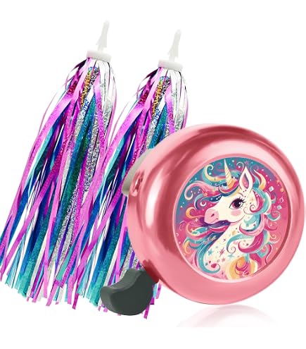 Lot De 2 Sonnettes Vélo Licorne Pour Enfants – Design Kawaii, Son Clair, Montage Facile (20-25mm De Guidon)