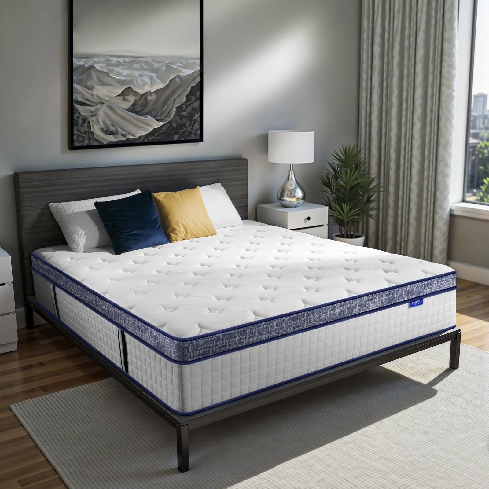 Photo 1 of BURFLY1977 Full Mattress, 10 Inch Hybrid Mattress in a Box, Memory Foam and Individual Pocket Springs, Medium Firm Comfort, Motion Isolation, Ideal for All Sleep Positions, CertiPUR-US Certified