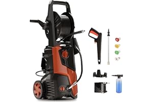 FENGRONG Electric Pressure Washer 5000 PSI 3.2 GPM Power Washer with 20ft Hose 17ft Power Cord, Making It Perfect for Cleaning Cars, Pool, Patios Orange