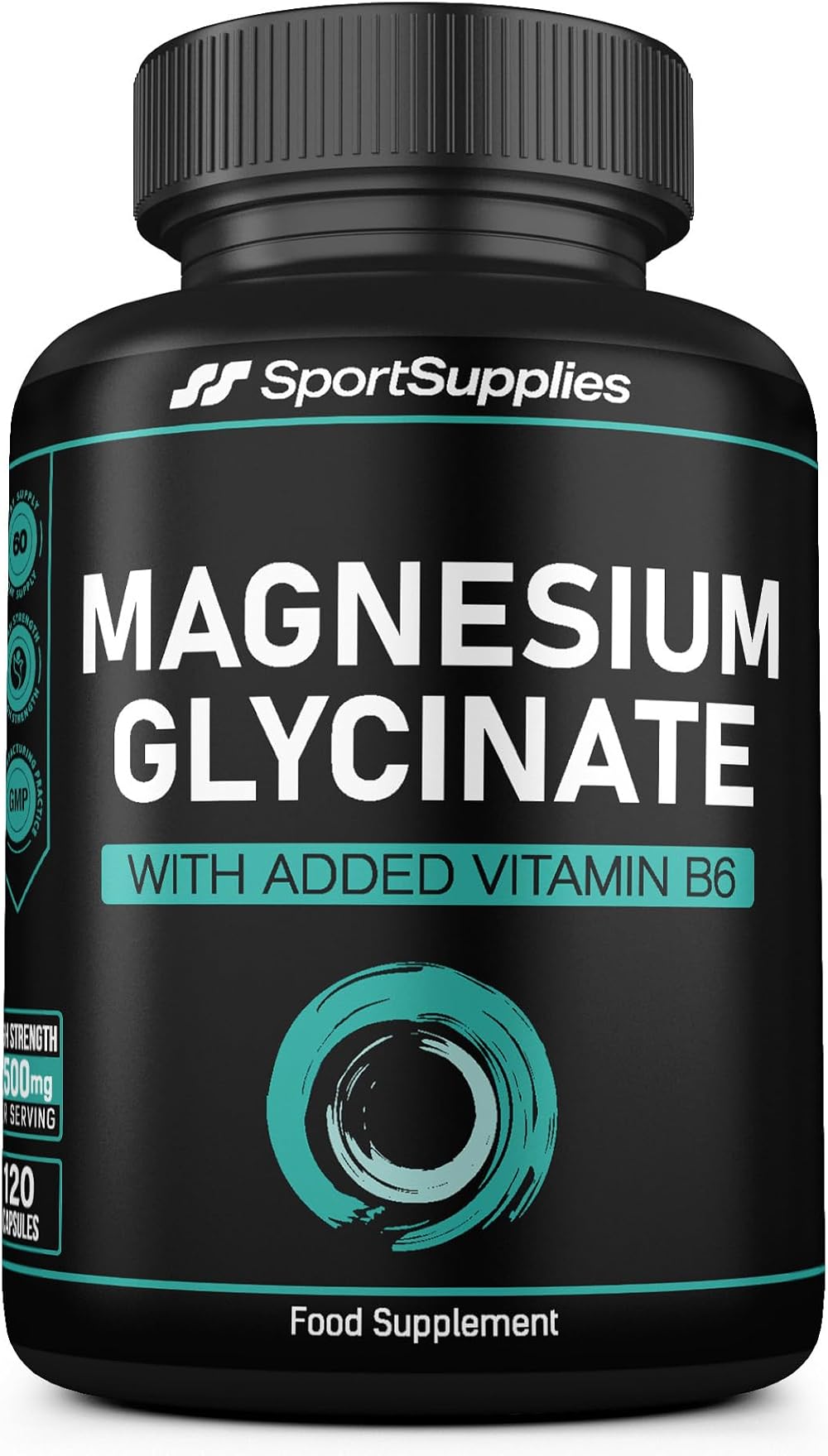 SS Sport Magnesium Glycinate 1500mg with Vitamin B6 120 Caps High Strength