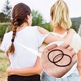 SZCXDKJ 100pcs Black Elastic Hair Bands 4cm Thin 1.4mm Kid Ponytail Holders view 6