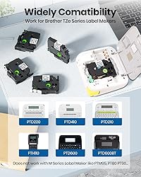 Oozmas Replace for Brother Label Maker Tape PT-D210