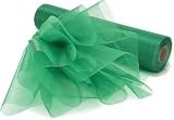 Trimming Shop Organza Roll Snow Glitter 25m x 29cm Hunter Green view 8