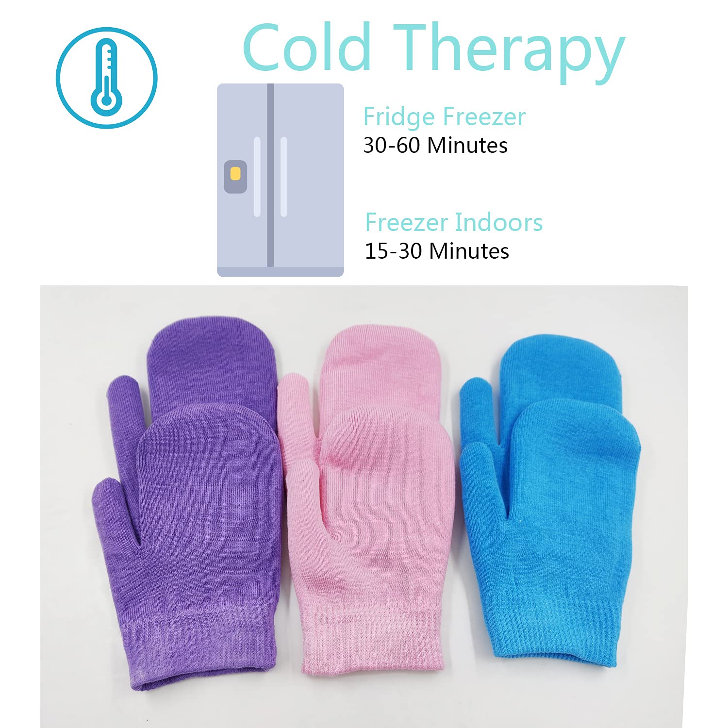 Moisturizing Gloves Spa Gloves Socks Moisturizing Gel Socks Hot and Cold Hand Therapy Gloves, Hand Ice Pack Pain Relieving Mittens (Pink) : Beauty