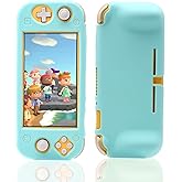 Silicone Case for Nintendo Switch lite, Protective Cover Case for Nintendo Switch lite with Screen Protector and 6 Thumb Grips - Animal Crossing Blue