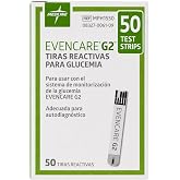 Medline EvenCare G2 Blood Glucose Test Strips, Self-testing with G2 Monitoring System, 6 Second Results, 50 Count System, 6 Second Results, 50 Count