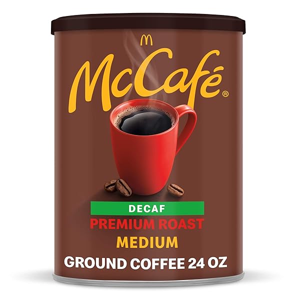 MCCAFE PREMIUM ROAST DECAF, MEDIUM ROAST GROUND COFFEE, 24 OZ CANISTER