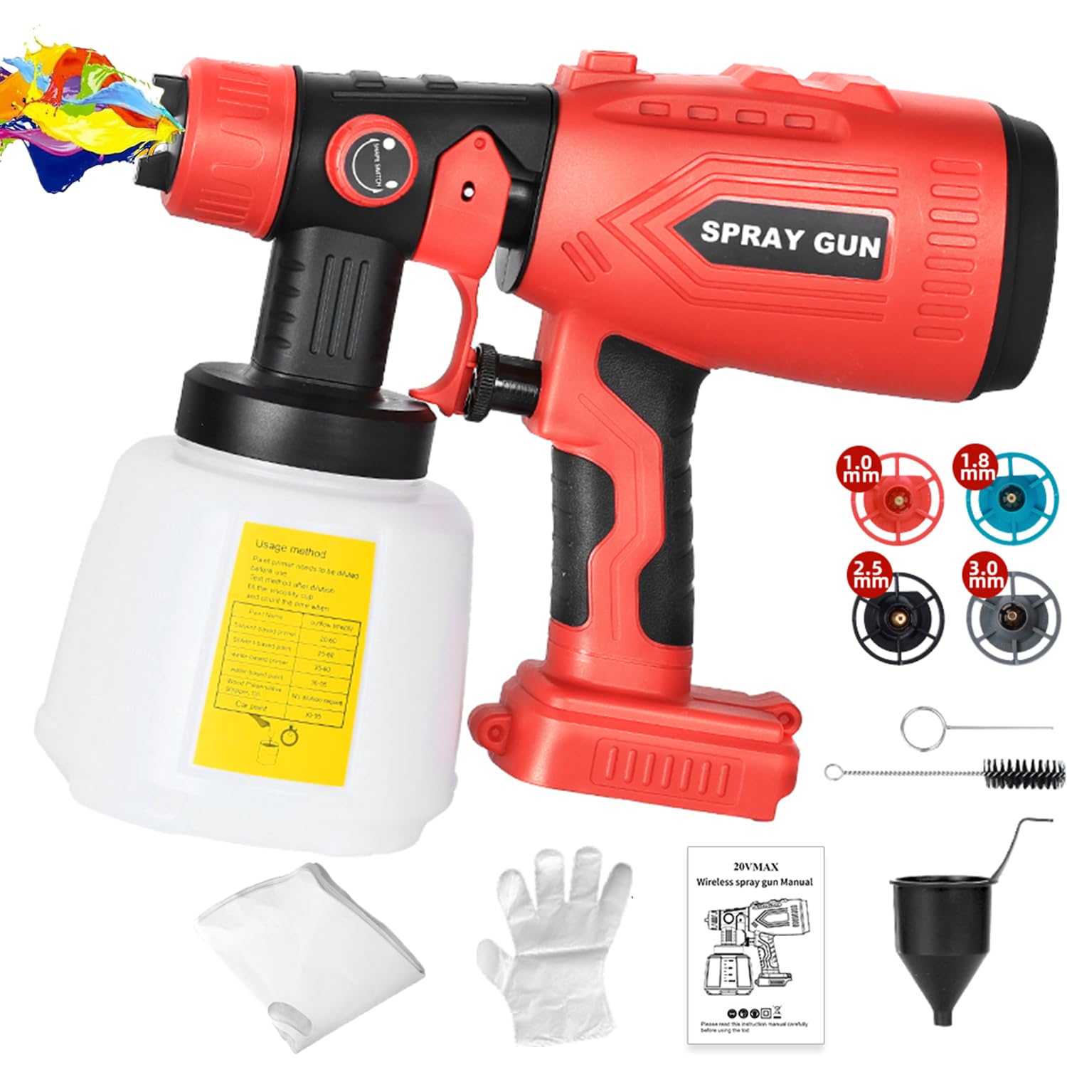 Photo 1 of **MISSING ACCESSORIES***SPRAY GUN ONLY**Picvelno Cordless HVLP Paint Sprayer for V20 Craftsman 20V Battery Tool,200W Brushless Handheld Electric Paint Spray Gun with 1000ML Container for DIY Small Projects:Fence,Cabinets,Chairs(No Battery)