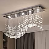 Siljoy Modern Crystal Chandelier, 12-Light Luxury