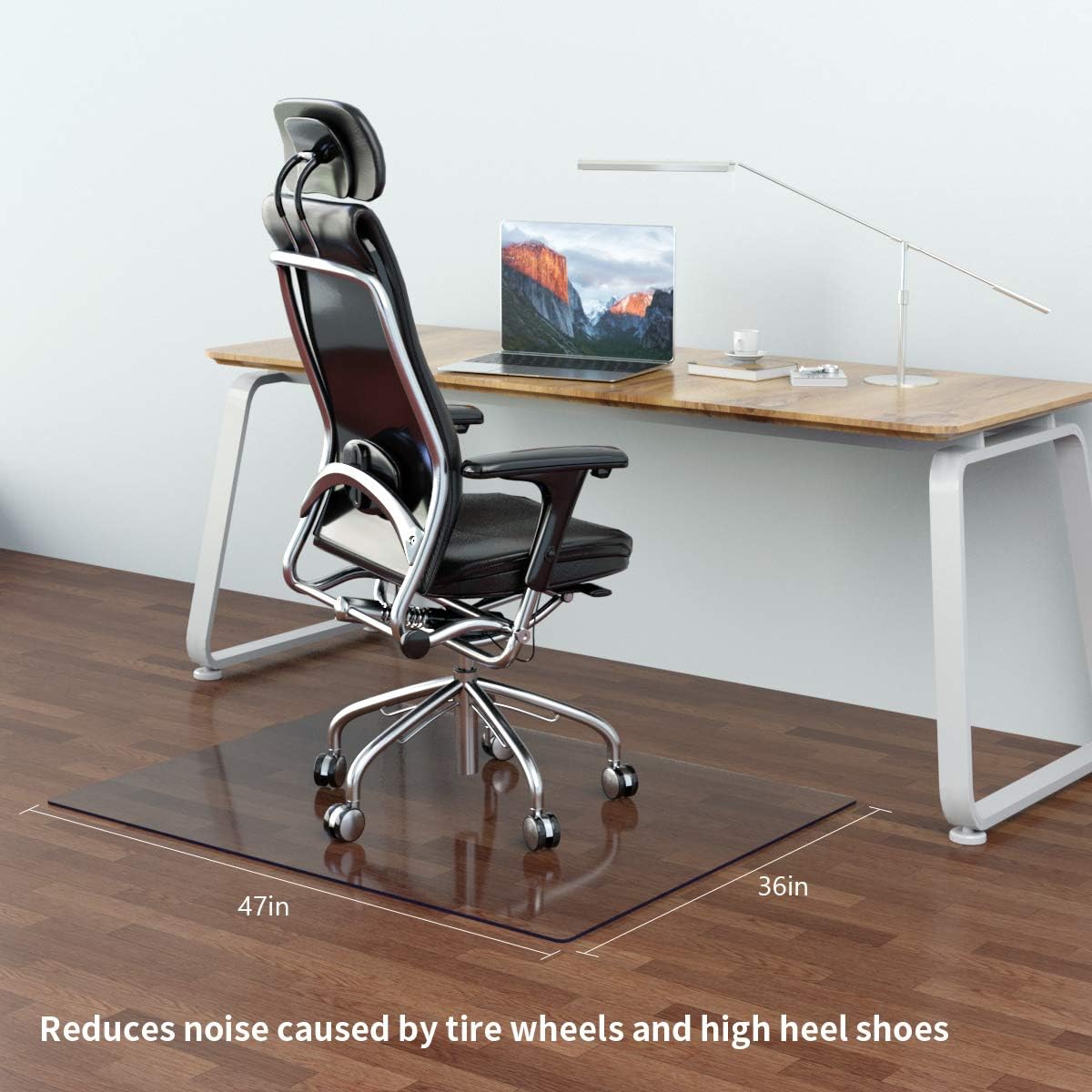 Newgam Office Chair Mat 47"×36"×1/8" 3 mm Thick, Fully Transparent Desk Hard Floor Chair Mat Protector, Office Chair Mat Flat Without Curling : Office Products