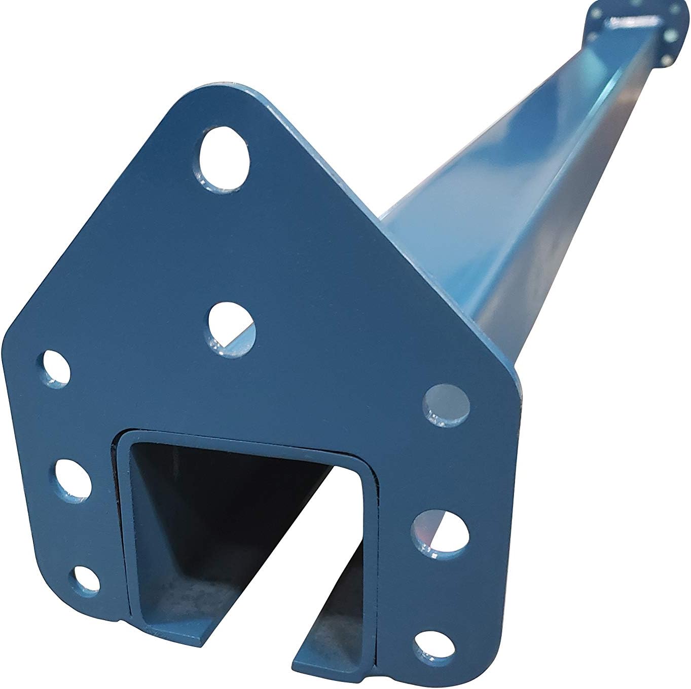 Jervis Webb Unibilt Blue Enclosed Conveyor Track with Yokes, 6-Foot Long