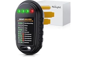 Nilight 50 AMP RV Circuit Tester 125/250V Analyzer Plug with LED Indicator Light amp Nema 14-50P ETL Listed Surge Protector for Camper Trailer