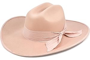 Keilin Cowgirl Hat Brushed Cowboy Hat for Women and Men Customizable Felt Western Hat with Shapeable Wide Brim