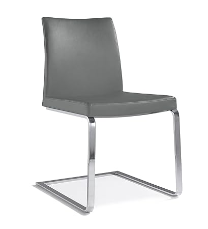 Amazon Com Bethany Leather Cantilever Dining Side Chair