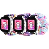 Astorgos 20mm Elastic Scrunchie Band Compatible with Gizmo Watch 3 2 1/Gabb Watch 3e 3 2 1/SyncUP Kids Watch, 3pack Strechy Loop Replacement Strap for Kids Boys Girls