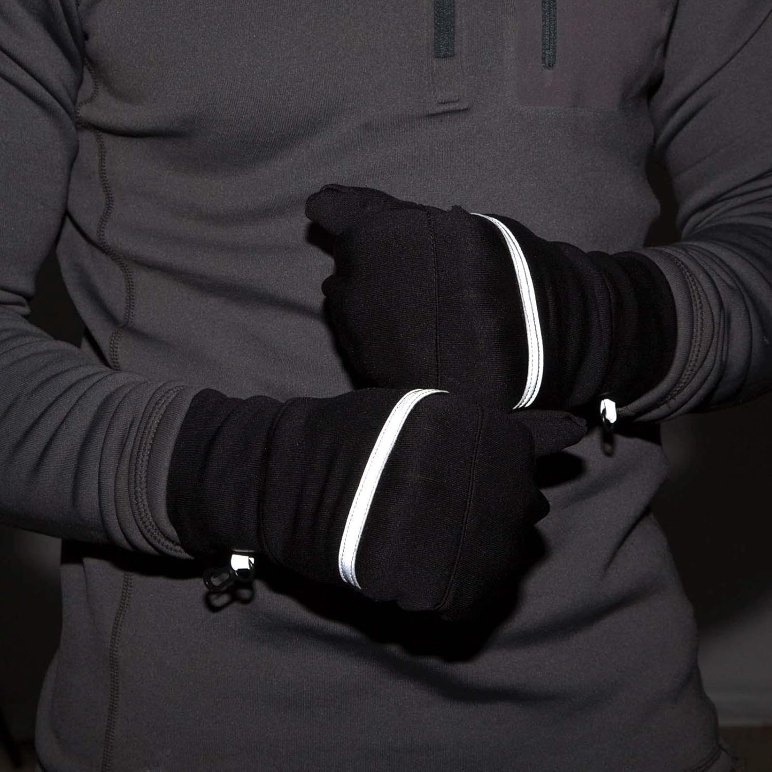 TrailHeads Men's Power Stretch Convertible Mittens | Fingerless Gloves at  Men’s Clothing store