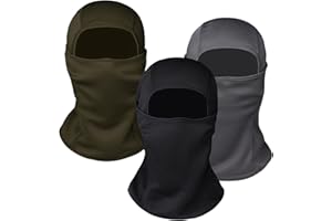 KOOLSOLY Balaclava Ski Mask 3 Pieces-Winter Full Face Mask for Men & Wome UV Protection Hood Windproof for Skiing & Motorcycle