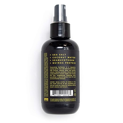 Byrd Texturizing Surf Spray Sea Salt And Coconut Water For Texture Natural Shine Vitamin B5 Uv Protection Mineral Oil Free Paraben Free