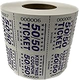 50/50 Marquee Raffle Tickets - 1000/Roll Easy Read