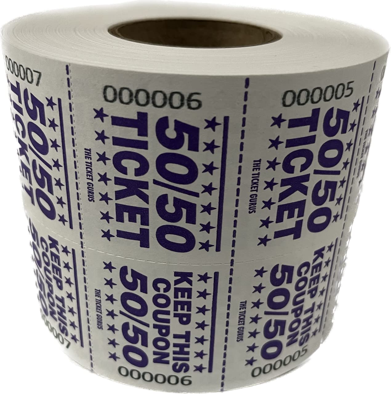50/50 Marquee Raffle Tickets - 1000/Roll Easy Read