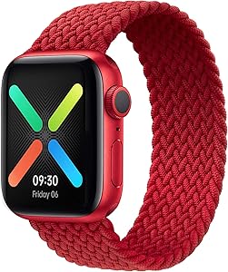 ENJINER Braided Solo Loop Elastic Strap Compatible for Apple Watch Band 38mm 40mm 42mm 44mm, Stretchy Sports Women Men Wristband with no Clasps or Buckles Compatible for iWatch Series 6/SE/5/4/3/2/1