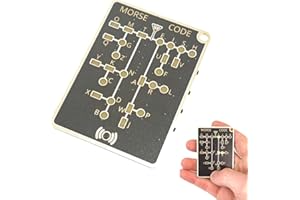 Morse Code Card Pro,Interactive Morse Code Trainer with Real-Time Decoding,LED Signal & Sound Mode,Pre-Assembled PCB Style Ga