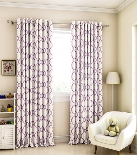 Buy Curtain Label Taj Printed Cotton 4 5 X 7 Ft Curtain With