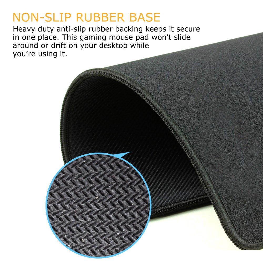 Gaming Mouse Pad,Qcute Large Wateproof Mouse Mat,Stitched Edges Non-Slippery Rubber Base Mats with Smooth Surface and Precise Tracking,Soft and Durable (L 11.6 x W 9.6\