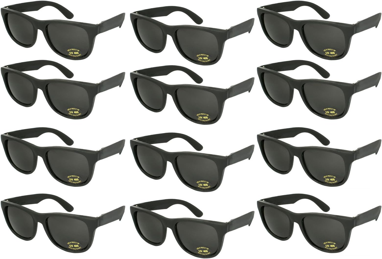 Edge I-Wear 12 Bulk 80s Neon Party Sunglasses for Adult Party Favors with CPSIA certified-Lead(Pb) Content Free 5402RA