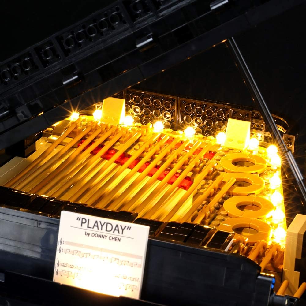 BRIKSMAX Led Lighting Kit for Ideas Grand Piano Compatible With 21323 Building Blocks Model - Image 5