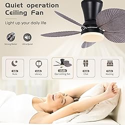 She's home 5 Palm Leaf Ceiling Fan with Light and