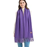 Nonakgado Winter Thick Wool Pashmina Scarf Shawl-Women's Soft Warm Pashmina Wraps for Evening Dresses Wedding Travel Shawl