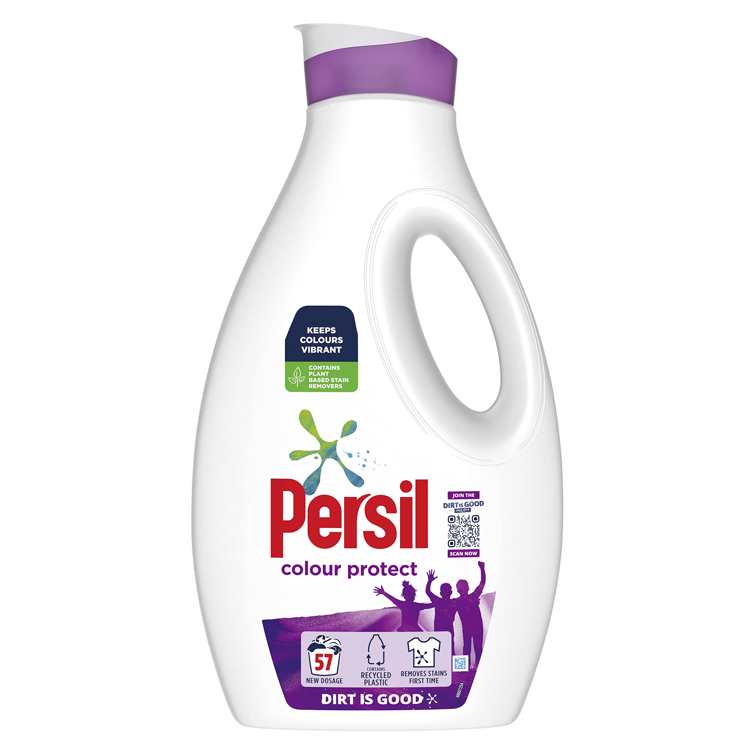 Persil Colour keeps colours bright Laundry Washing Liquid Detergent 100% recyclable bottle 57 wash 1.539 l
