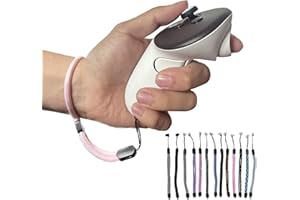 MUAGOCHIC Improved Replacement Wrist Straps for Oculus Quest 3 Gen Controller, Sturdy Comfy Adjustable Hand Strap for Oculus 3, Easy Attach White Resin Stopper for Oculus Controllers