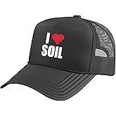 I Heart, I Love Soil Trucker Hat with Adjustable Mesh Back
