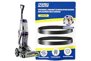 ZITFRI Replacement Belts for Bissell 2910, 2987, 2806, 28062, 29878, 29879, 2190W PowerForce TurboClean PowerBrush Pet Carpet Cleaner, Flat Pump Belt Compatible with Part #1606428 (2 Pack)