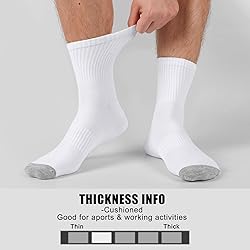 MUQU Mens White Quarter Socks - Thin Athletic
